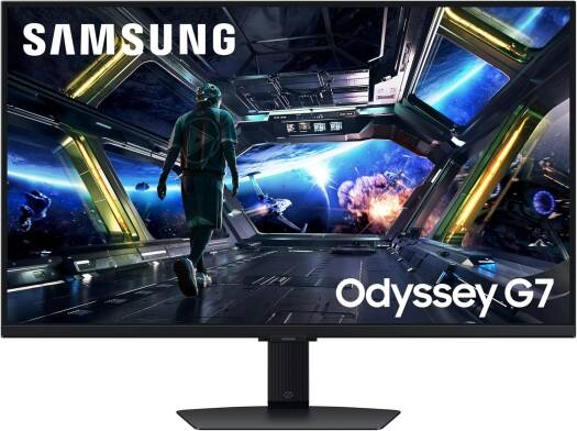 SAMSUNG Odyssey G7 G70D Gaming Monitor, 27" IPS Display, 4K UHD Resolution, 144Hz Refresh Rate, 1ms (GtG) Response Time, AMD FreeSync Premium Technology, Black