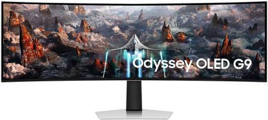 SAMSUNG Odyssey G9 G93SC Gaming Curved Monitor, 49" Dual 2K OLED Display, 240Hz Refresh Rate, 0.03ms (GtG) Response Time, FreeSync Premium Pro & G-Sync Compatible, White | LS49CG934SMXUE